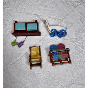 Vintage Fisher Price Loving Family Dollhouse Furniture Lot – 2000s